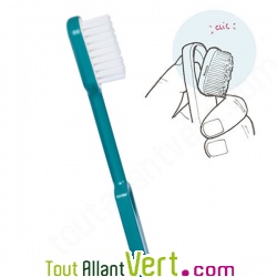 Brosse � dents Bleu Turquoise poils Nylon Souple, t�te changeable de Caliquo