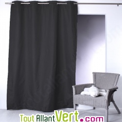Rideau isolant thermique t et hiver Gris avec oeillets porte et fentre