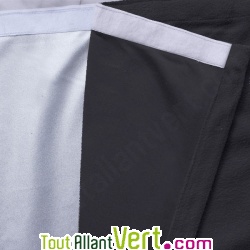 Rideau isolant thermique t et hiver Gris avec oeillets porte et fentre