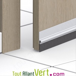 Bas de porte adh�sif brosse, isolation thermique pour sol irr�gulier 1m