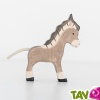 Petit Ane gris en bois debout 10,5 cm