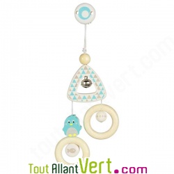 Mini Trap�ze Pingouin en bois � clipser pour b�b�, Heimess