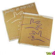 Journal de Mariage, livret recycl cousu 20cm
