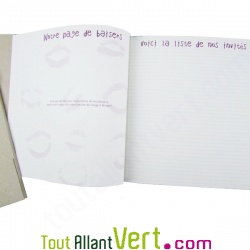 Journal de Mariage, livret recycl� cousu 20cm