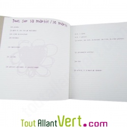 Journal de Mariage, livret recycl� cousu 20cm