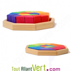Puzzle cr�atif en bois multicolore octogone Grimms