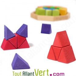 Grand puzzle cr�atif en bois dans un octogne, 32 pi�ces