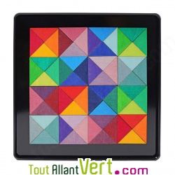Puzzle cr�atif Magn�tique 64 triangles et sa boite m�tal