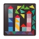 Puzzle cr�atif Magn�tique 64 triangles et sa boite m�tal