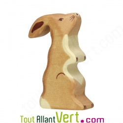 Figurine Lapin debout en bois 7.5x4 cm
