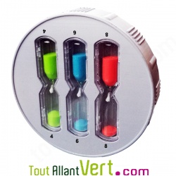 Sablier de douche en verre 4, 6 et 8 minutes, conomie nergie