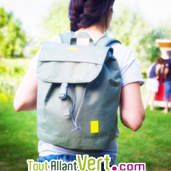 Sac  dos en PET recycl 20 litres, poche anti RFID