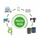 Sac  dos en PET recycl 20 litres, poche anti RFID