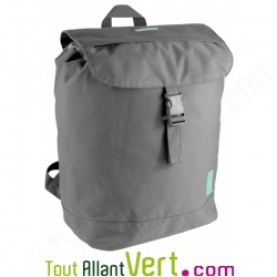 Sac � dos en PET recycl� 20 litres, gris, poche anti RFID