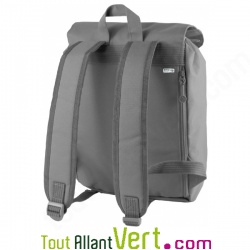Sac � dos en PET recycl� 20 litres, gris, poche anti RFID