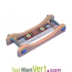 Jeu enfant M�tier � tisser � perles, bracelets br�siliens et bijoux en bois