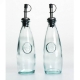 Lot de 2 Bouteilles huile et vinaigre avec bec verseur en verre recycl� 300ml