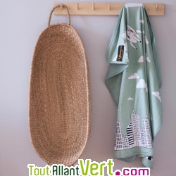 Couverture b�b� en coton bio 100x100 cm Ville