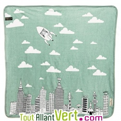 Couverture b�b� en coton bio 100x100 cm Ville