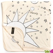 Couverture bb en coton bio 100x100 cm Plantes