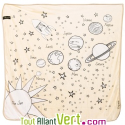 Couverture b�b� en coton bio 100x100 cm Plan�tes