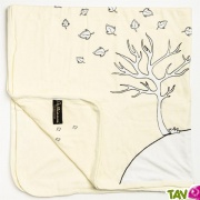 Couverture bb en coton bio 100x100 cm Licorne Jaune