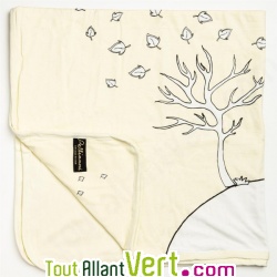 Couverture b�b� en coton bio 100x100 cm Licorne Jaune