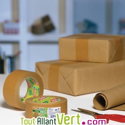Rouleau de ruban adh�sif �cologique Papier Kraft ecoLogo Tesa, 50 m�tres x 50mm, lot de 3