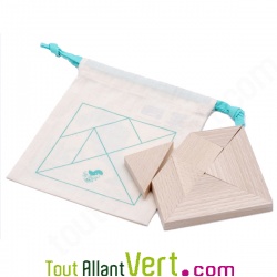 Jeu de Tangram �cologique 7 pi�ces Qi, 5 ans+