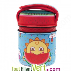 Lunch Box isotherme inox avec housse Bleue nuage, 0,5L