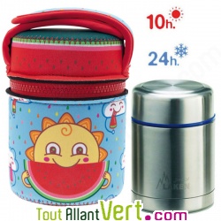 Lunch Box isotherme inox avec housse Bleue nuage, 0,5L