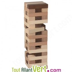 Tour chancelante en bois, jeu d\'adresse et d\'�quilibre, 4 ans+