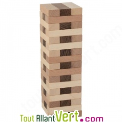 Tour chancelante en bois, jeu d\'adresse et d\'�quilibre, 4 ans+