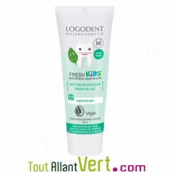 Dentifrice sans fluor bio � la menthe enfant, 50 ml, Logona