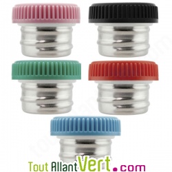 Bouchon inox pour gourde enfant large goulot, Laken