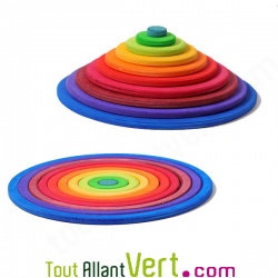 Cercles et rond, jeu en bois