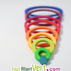 Cercles et rond, jeu en bois