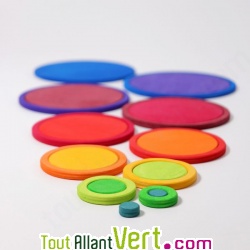 Cercles et rond, jeu en bois