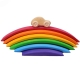 Pont en bois arc en ciel, 6 pi�ces, 41 cm, Grimms