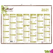 Grand Calendrier Mural Recycle 2021 Rigide 2 Faces Exacompta Forever