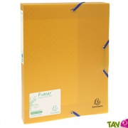 Bo�te de classement jaune PP recycl�, Dos 40mm, Forever