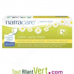 Prot�ges-Slips ultra-fins en Coton biologique, x22