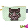 Grande trousse d\'�cole en coton bio Jaguar 22 x 13 cm
