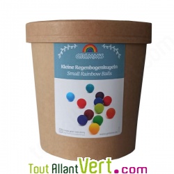 12 Balles en bois de couleurs Grimms