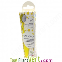 Brosse � dents enfant Bleu poils en nylon, t�te changeable 2-6 ans de Caliquo