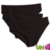 Culottes en Coton Bio Noire, lot de 3, Taille XL