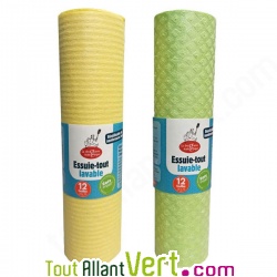 Rouleau d\'essuie-tout lavable et r�utilisable, 12 feuilles