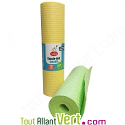 Rouleau d\'essuie-tout lavable et r�utilisable, 12 feuilles