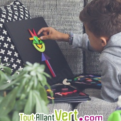 Tableau magntique noir avec pied 30cm