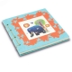 Carnet reli� 17x17cm, fabriqu� en papier de bouses d\'�l�phant